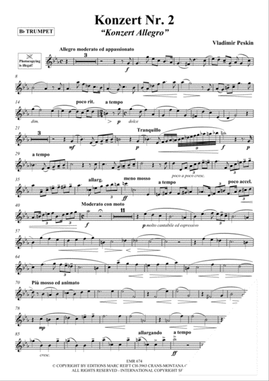 Konzert No. 2 Konzert Allegro Cornet scores gallery preview page 4