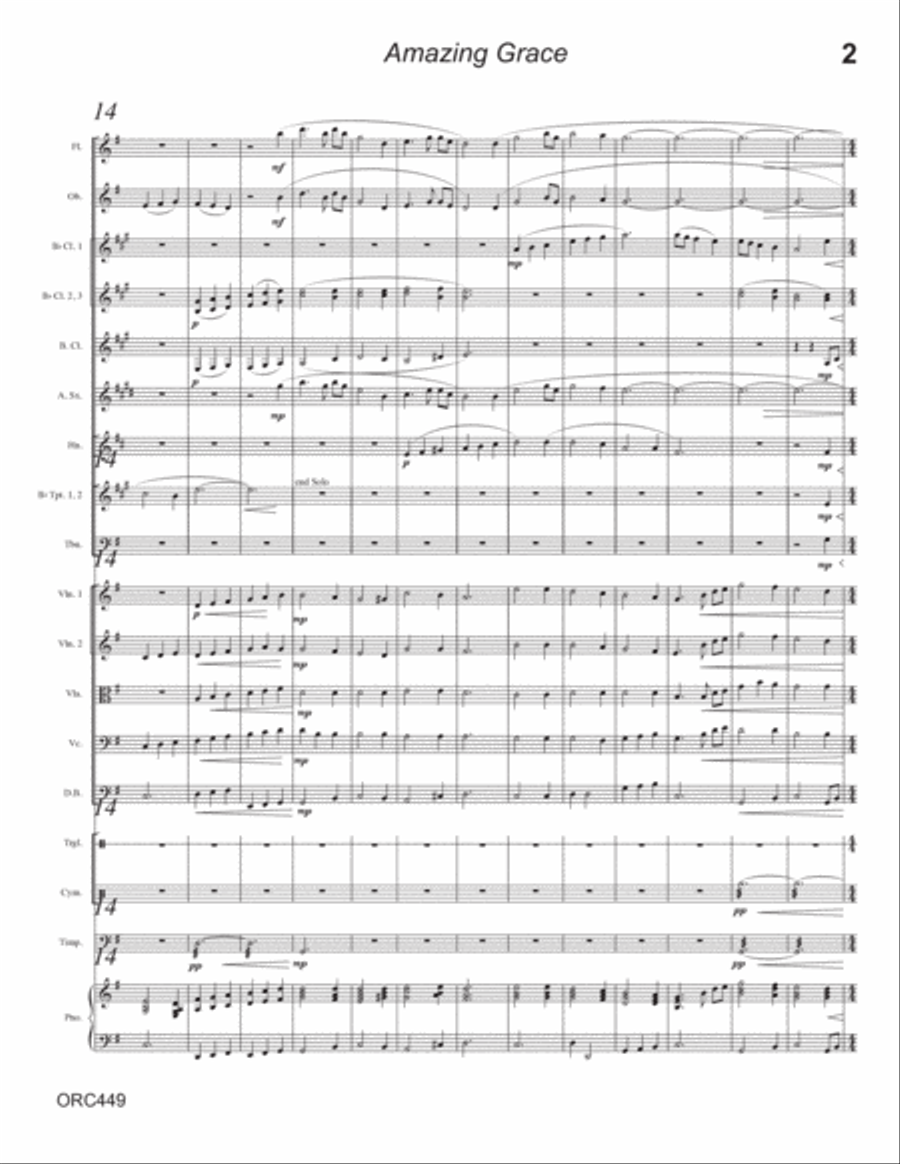 AMAZING GRACE.- Full Orchestra Full Orchestra scores gallery preview page 2