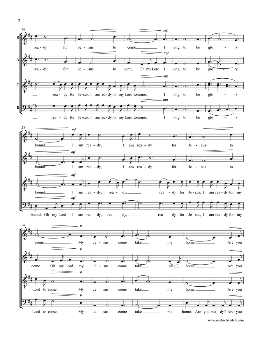 Are You Ready? 4-Part scores gallery preview page 2