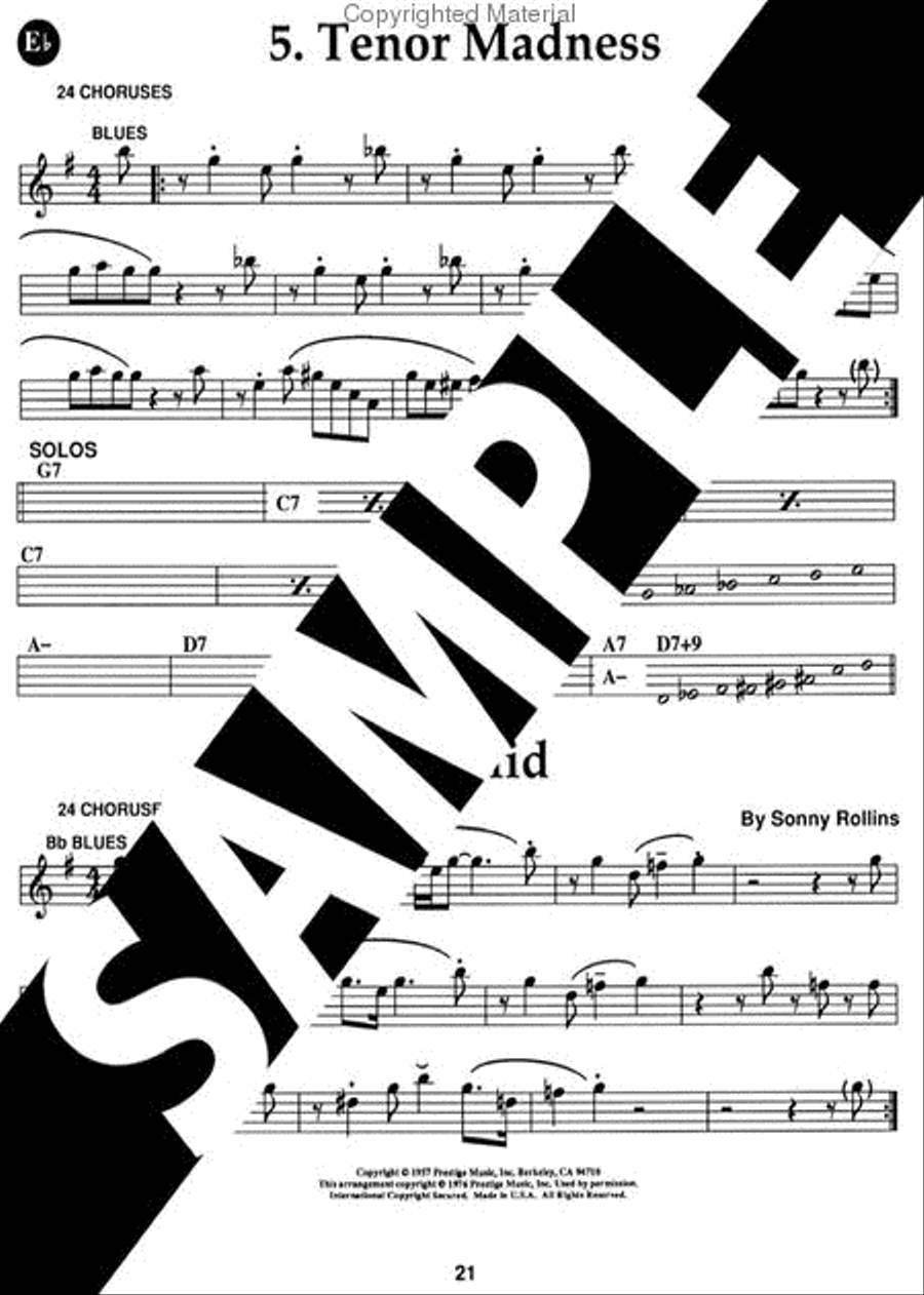 Volume 8 - Sonny Rollins Alto Saxophone scores gallery preview page 5