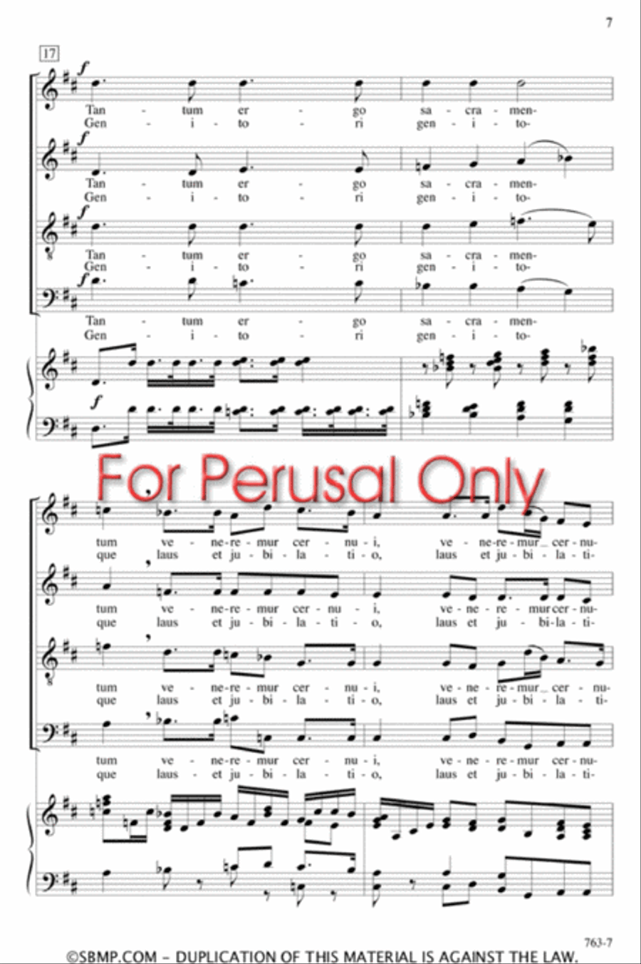 Tantum ergo - SATB Octavo 4-Part scores gallery preview page 6
