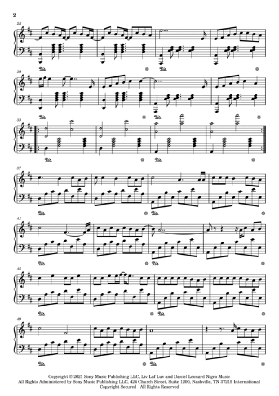 Deja Vu Easy Piano scores gallery preview page 2