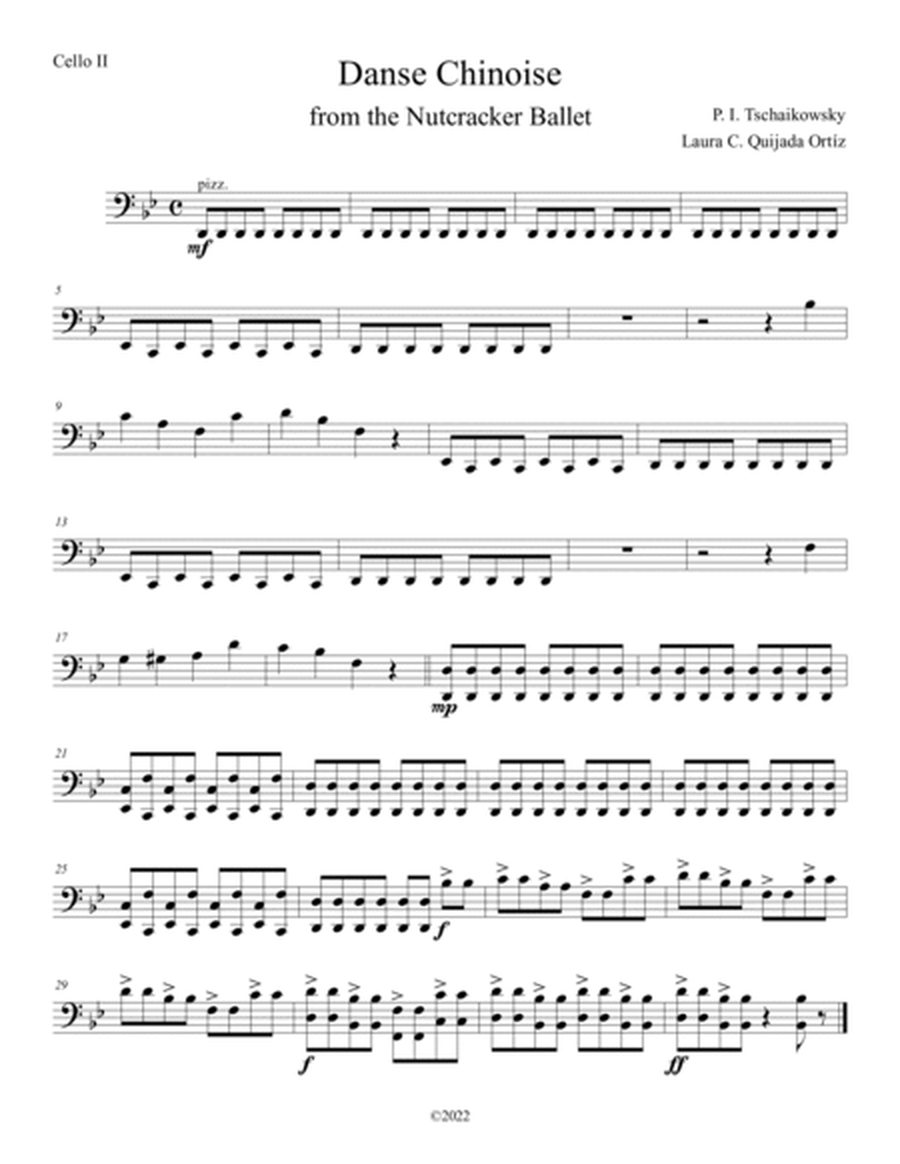 Danse Chinoise, from The Nutcracker Ballet, String Orchestra, intermediate. SCORE & PARTS. image number null