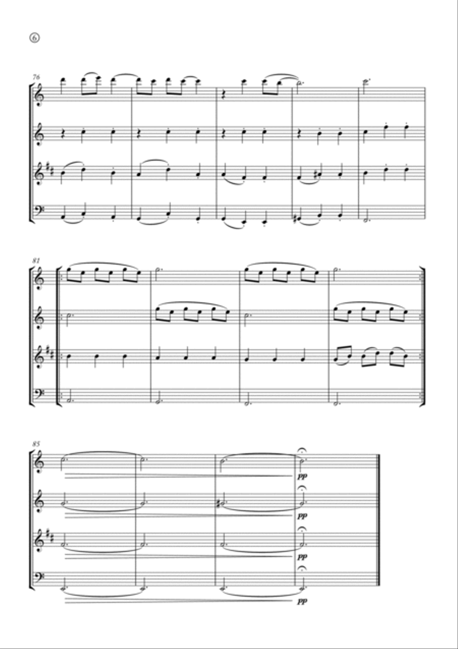 Je Te Laisserai Des Mots Woodwind Quartet scores gallery preview page 6