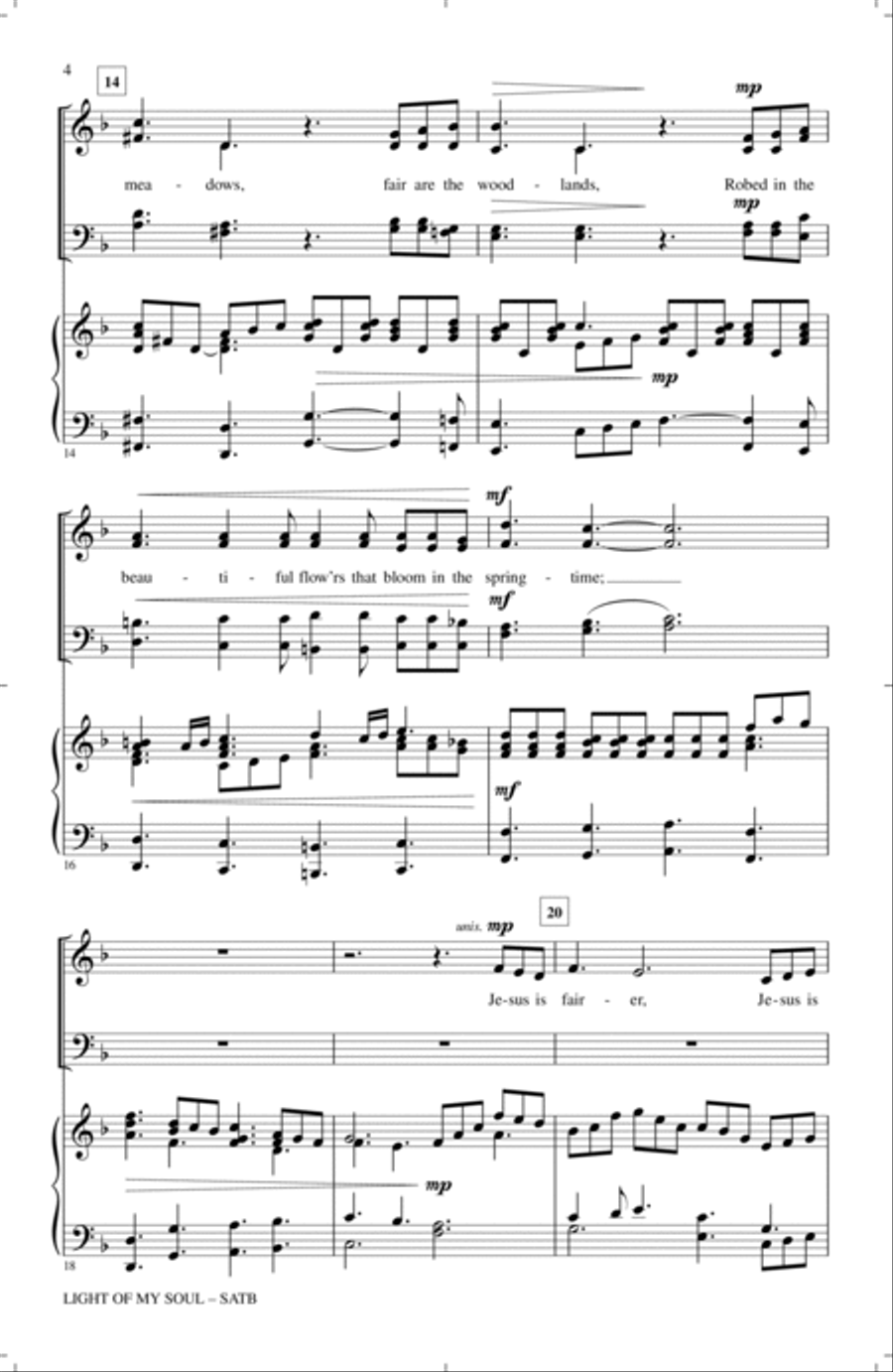 Light Of My Soul 4-Part scores gallery preview page 3