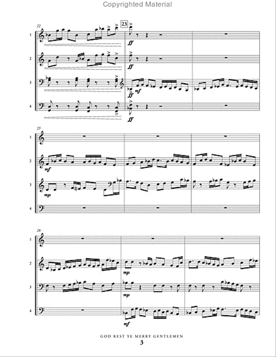 God Rest Ye Merry, Gentlemen (score & parts) Percussion Ensemble scores gallery preview page 4