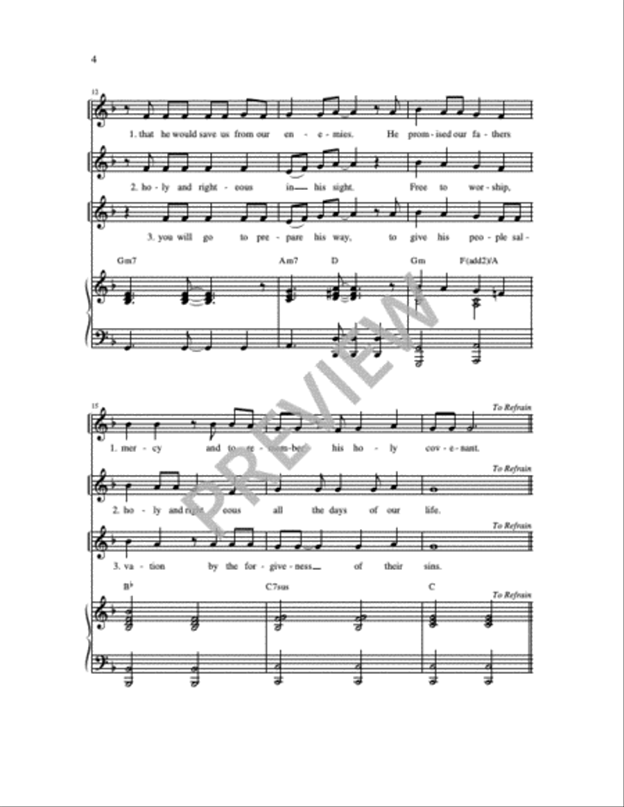 Three Canticles in Gospel Style 4-Part scores gallery preview page 2
