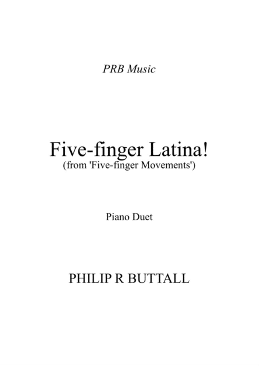 Five-Finger Latina! (Piano Duet - Four Hands) Piano Duet scores gallery preview page 1