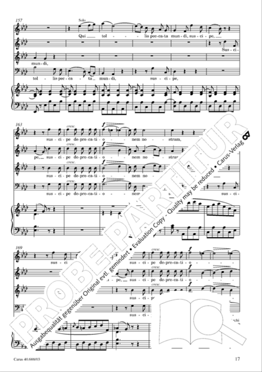 Mass in C Major 4-Part scores gallery preview page 18