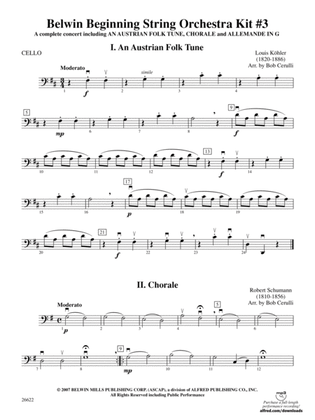 Belwin Beginning String Orchestra Kit #3: Cello