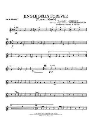 Book cover for Jingle Bells Forever (Concert March): 2nd B-flat Trumpet