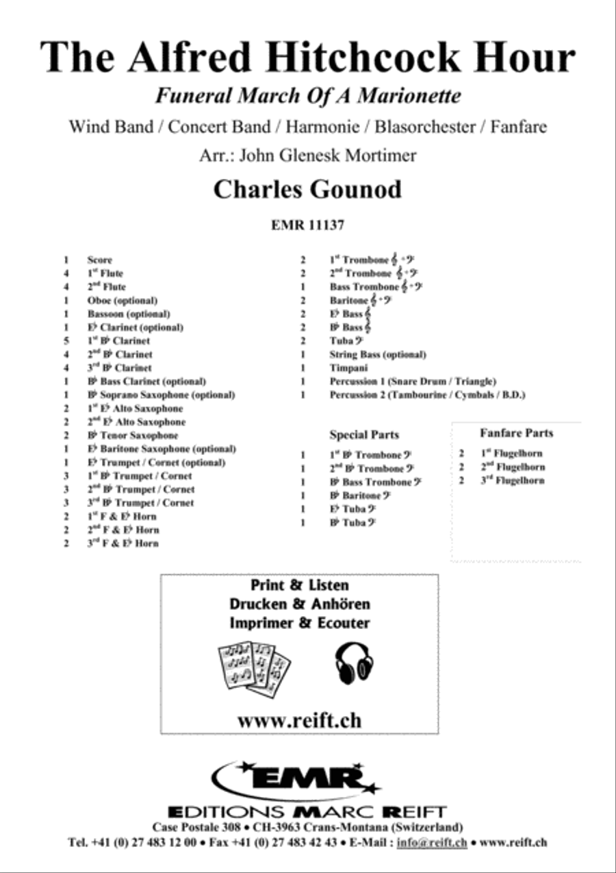 The Alfred Hitchcock Hour Concert Band scores gallery preview page 2