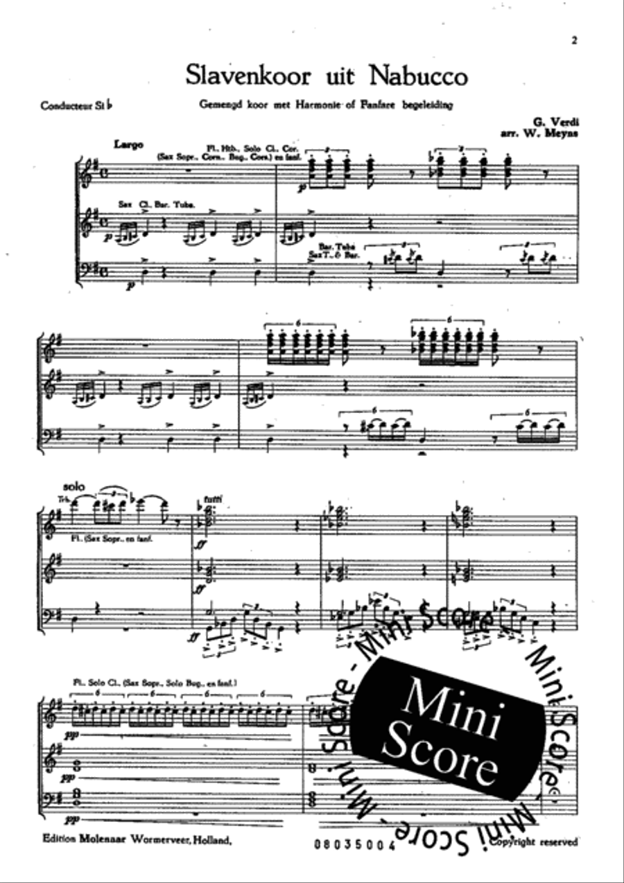 Slavenkoor uit Nabucco 4-Part scores gallery preview page 5