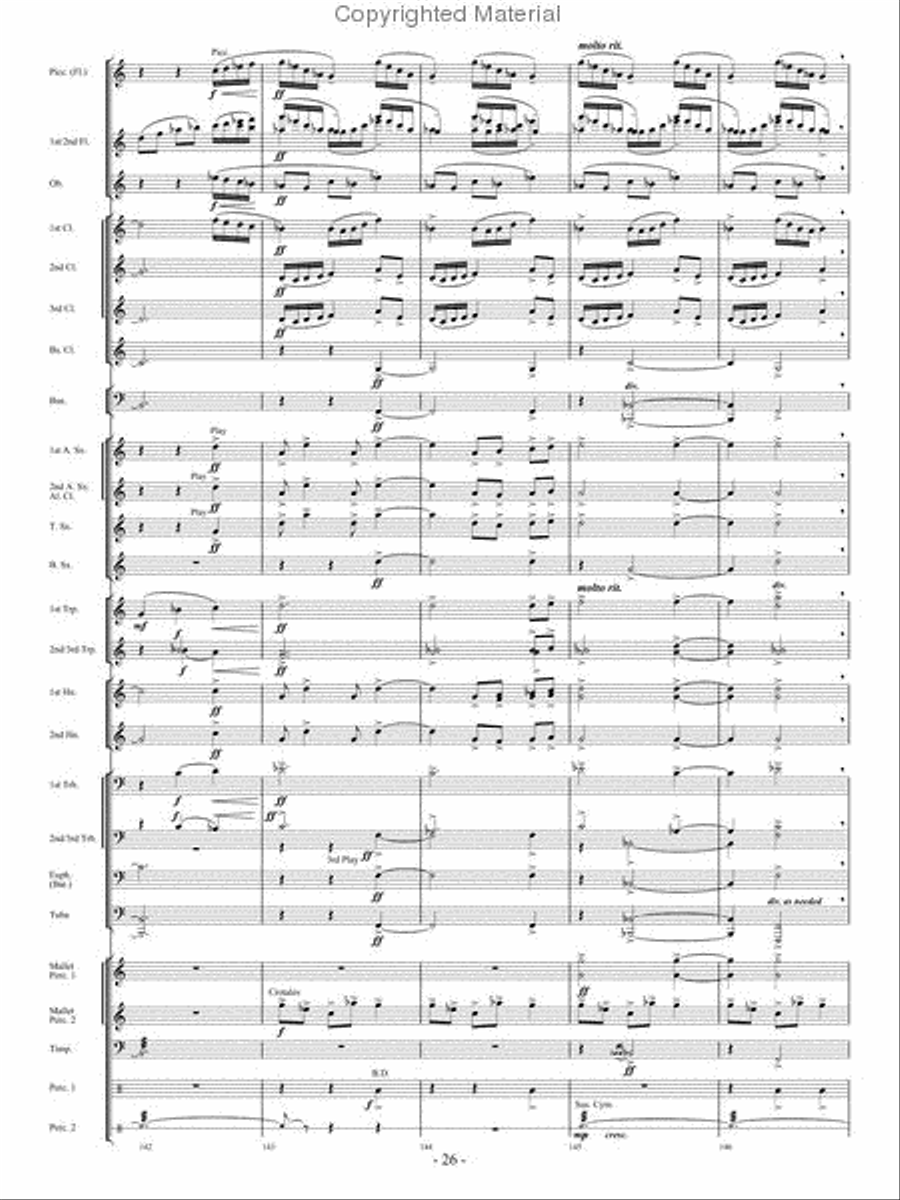 Beyond the Breaking Tides Concert Band scores gallery preview page 25