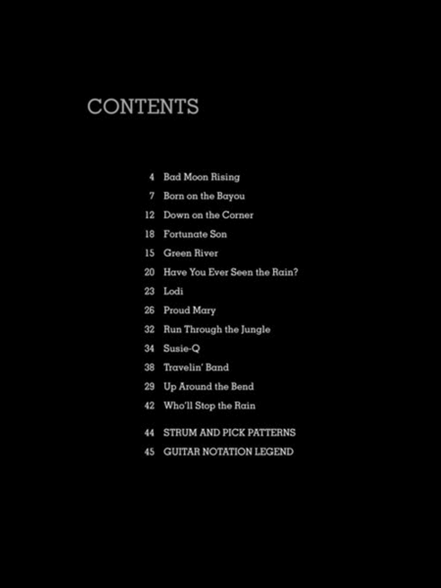 The Very Best of Creedence Clearwater Revival Guitar Tablature scores gallery preview page 2