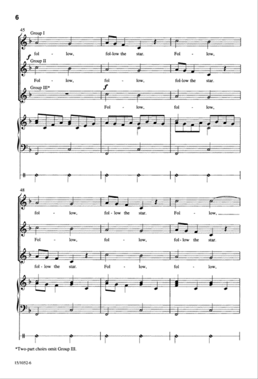 Follow the Star Follow the Star Unison Choir scores gallery preview page 6