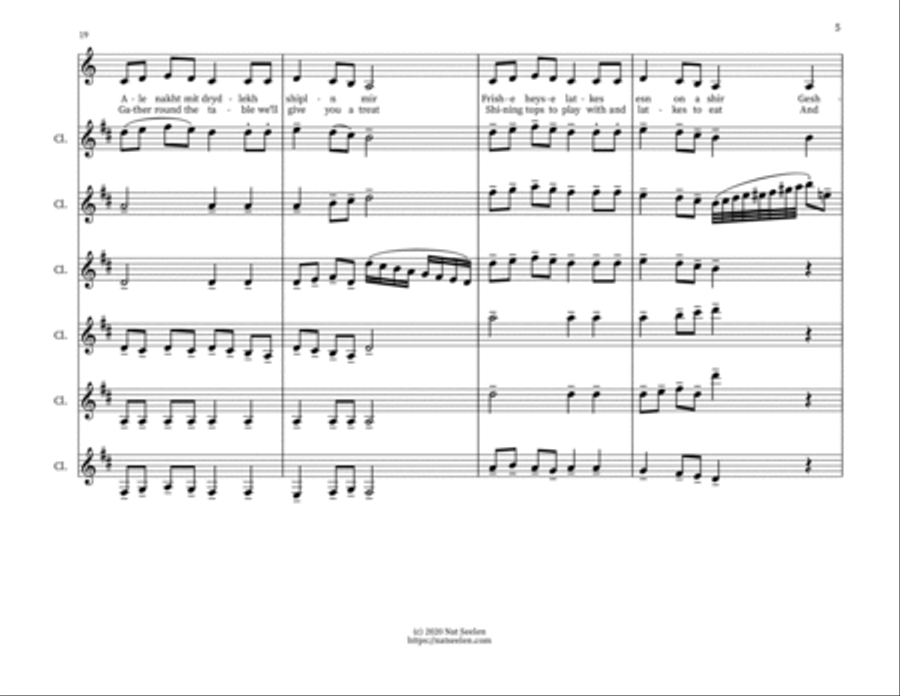 Chanukah, Oy Chanukah Chanukah, Oy Chanukah Small Ensemble scores gallery preview page 5