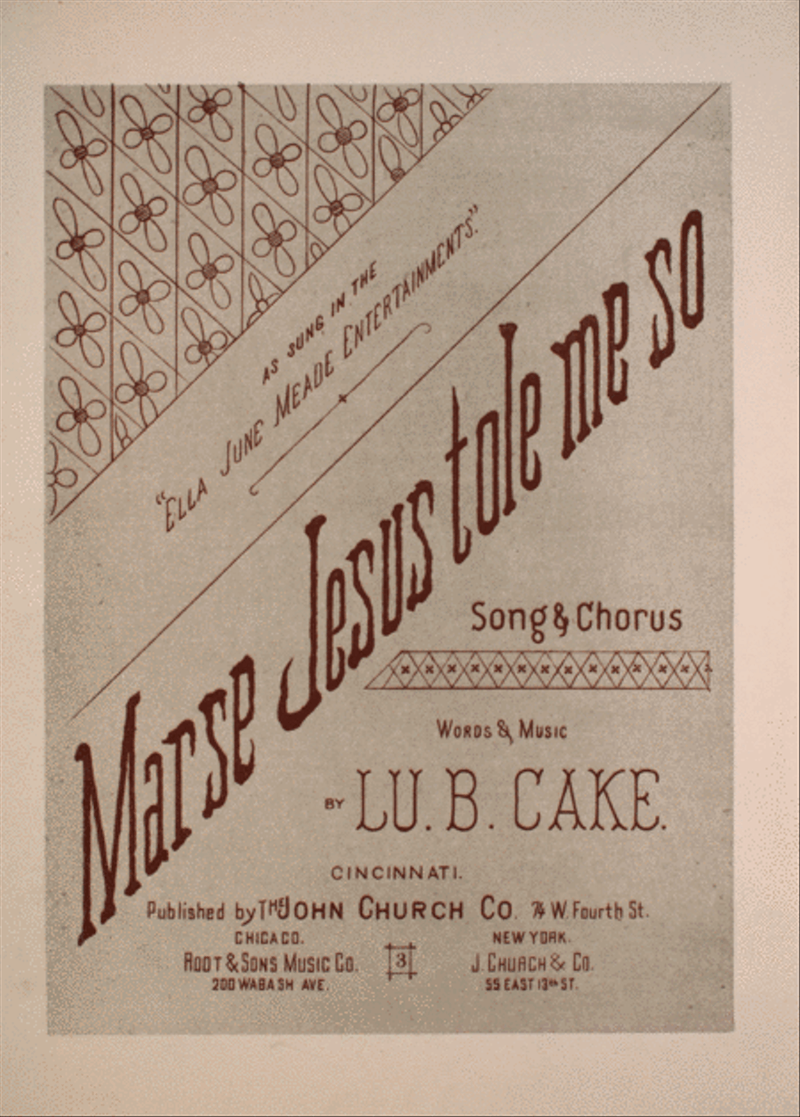 Marse Jesus Tole Me So. Song & Chorus 4-Part scores gallery preview page 1