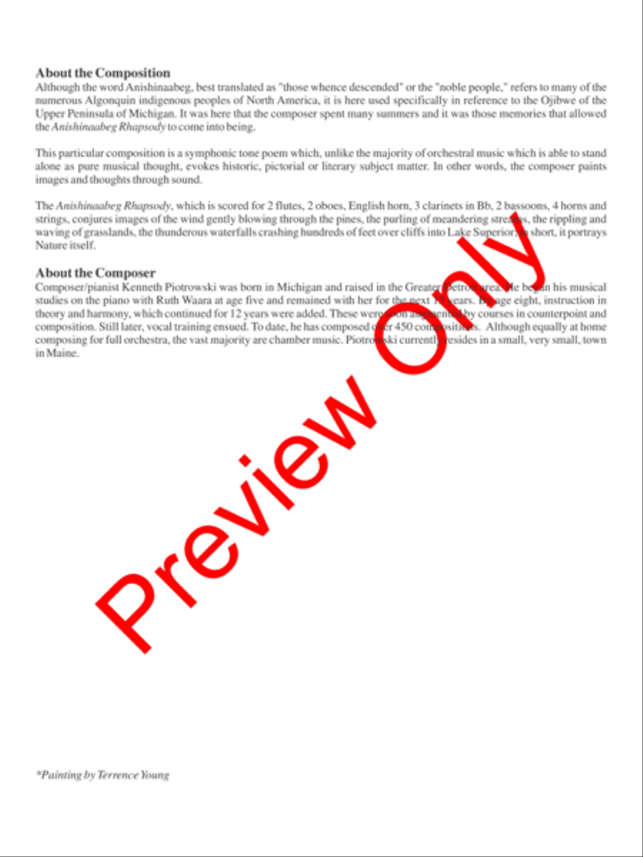 Anishinaabeg Rhapsody Orchestra scores gallery preview page 3