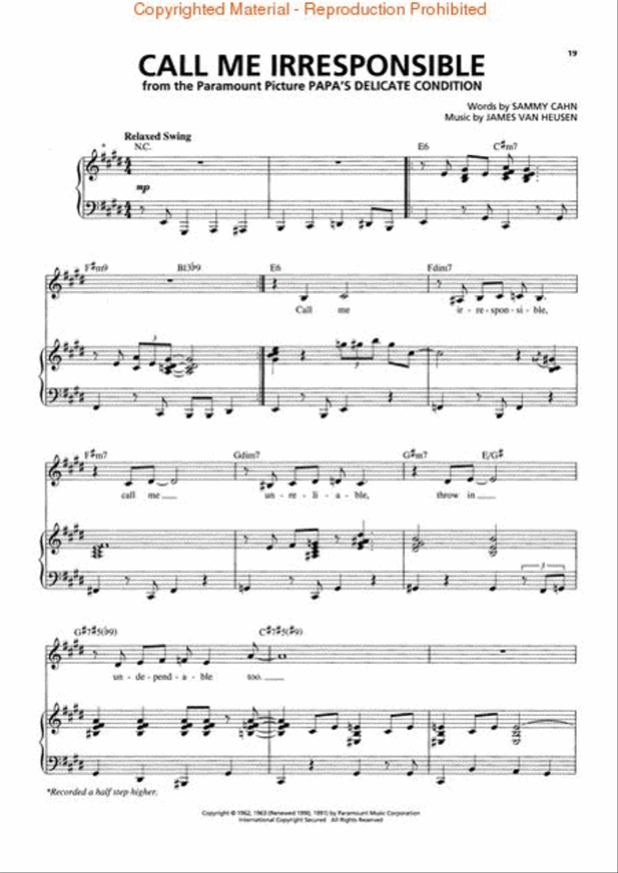 Michael Bublé – Call Me Irresponsible Piano, Vocal scores gallery preview page 4
