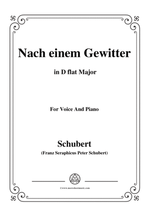 Schubert-Nach einem Gewitter in D flat Major,for voice and piano