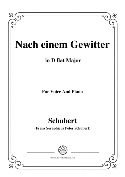 Schubert-Nach einem Gewitter in D flat Major,for voice and piano image number null