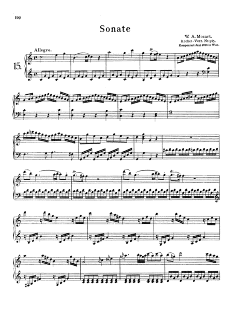 Mozart: Sonatas (Urtext) Piano Solo scores gallery preview page 1