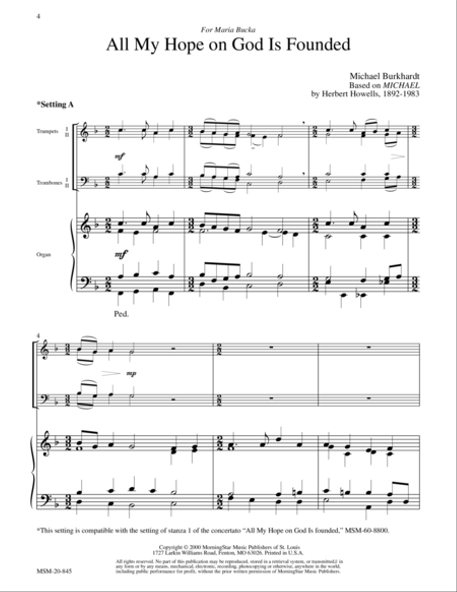 All My Hope on God is Founded (Michael) Choir scores gallery preview page 1