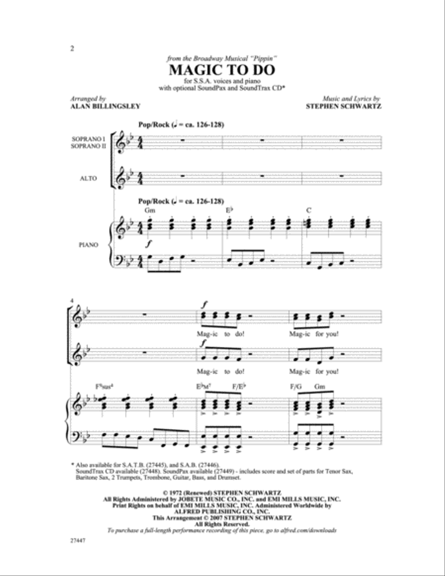 Magic to Do Magic to Do Women's Choir scores gallery preview page 2