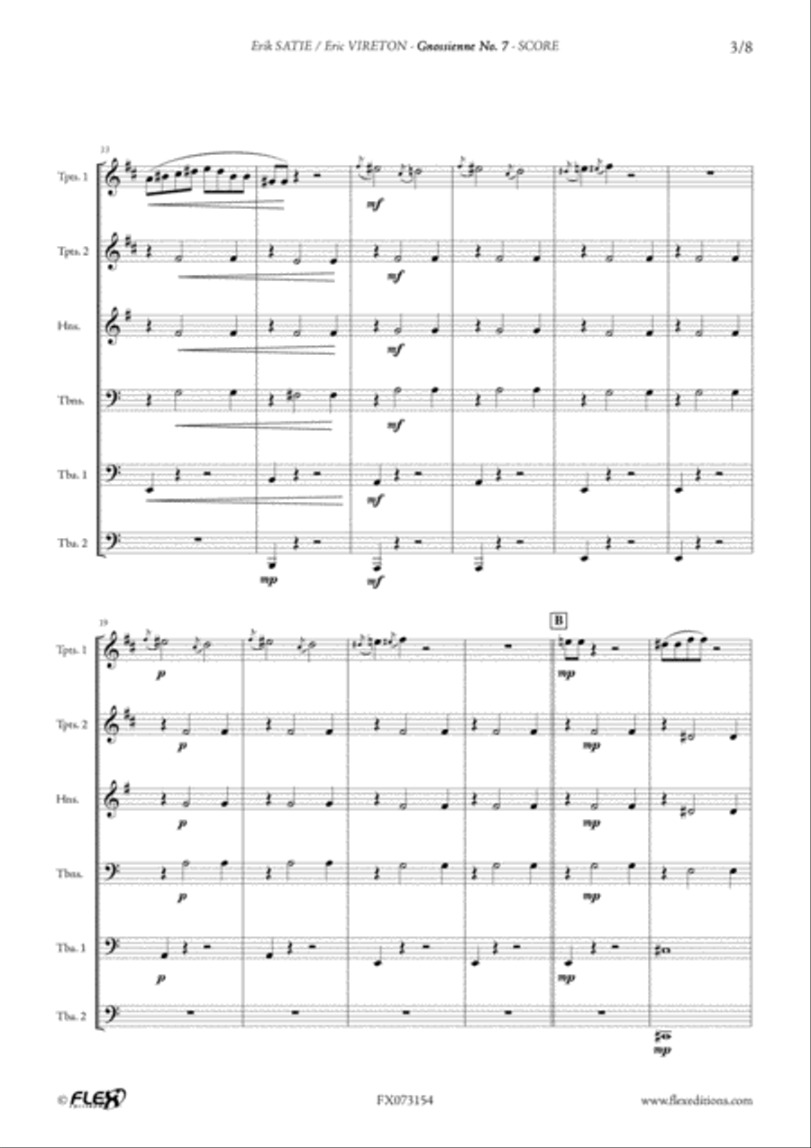 Gnossienne No. 7 Gnossienne No. 7 Horn scores gallery preview page 3