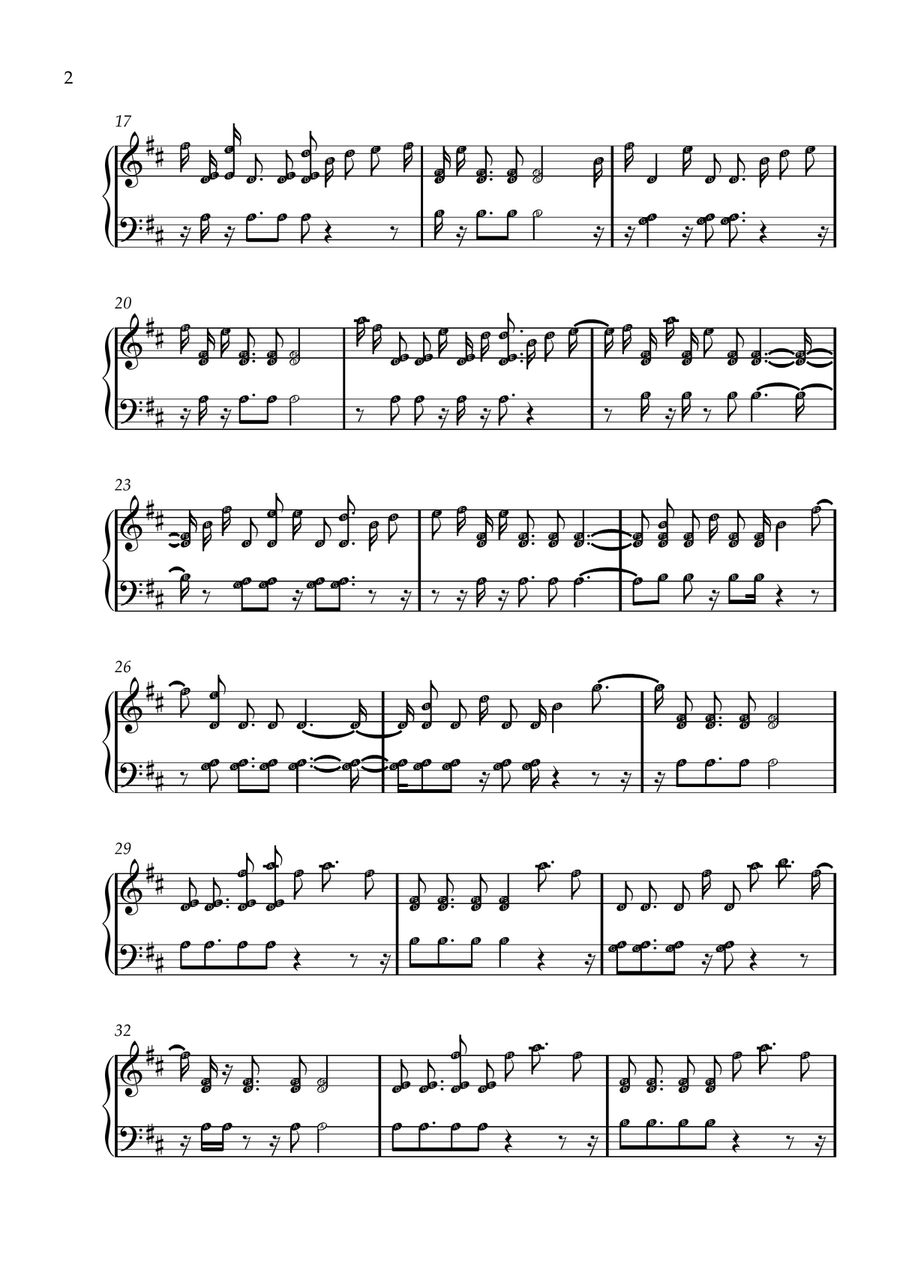 Echo Echo Easy Piano scores gallery preview page 2