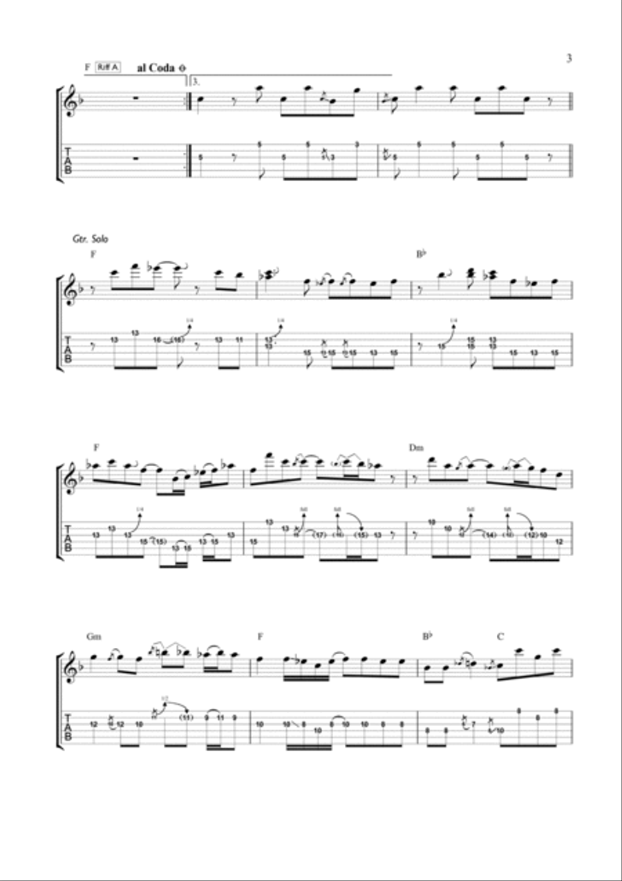 Pale Blue Eyes Guitar Tablature scores gallery preview page 3