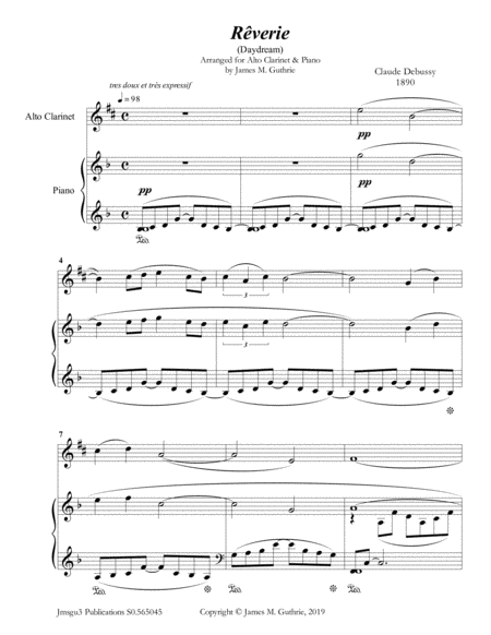 Debussy: Reverie for Alto Clarinet & Piano image number null