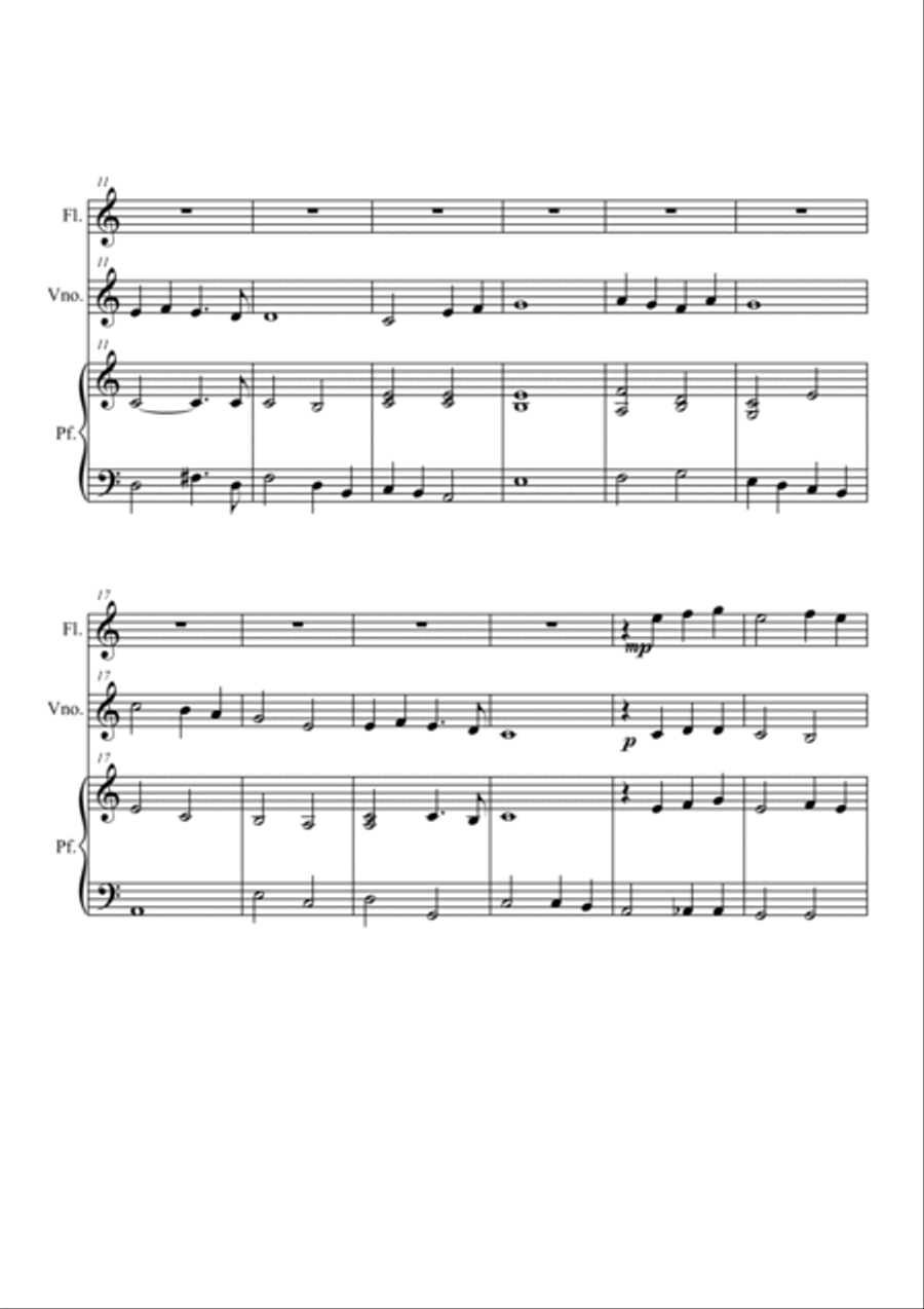 Dolce sentire. Trio flute, violin and piano Dolce sentire. Trio flute, violin and piano Small Ensemble scores gallery preview page 2