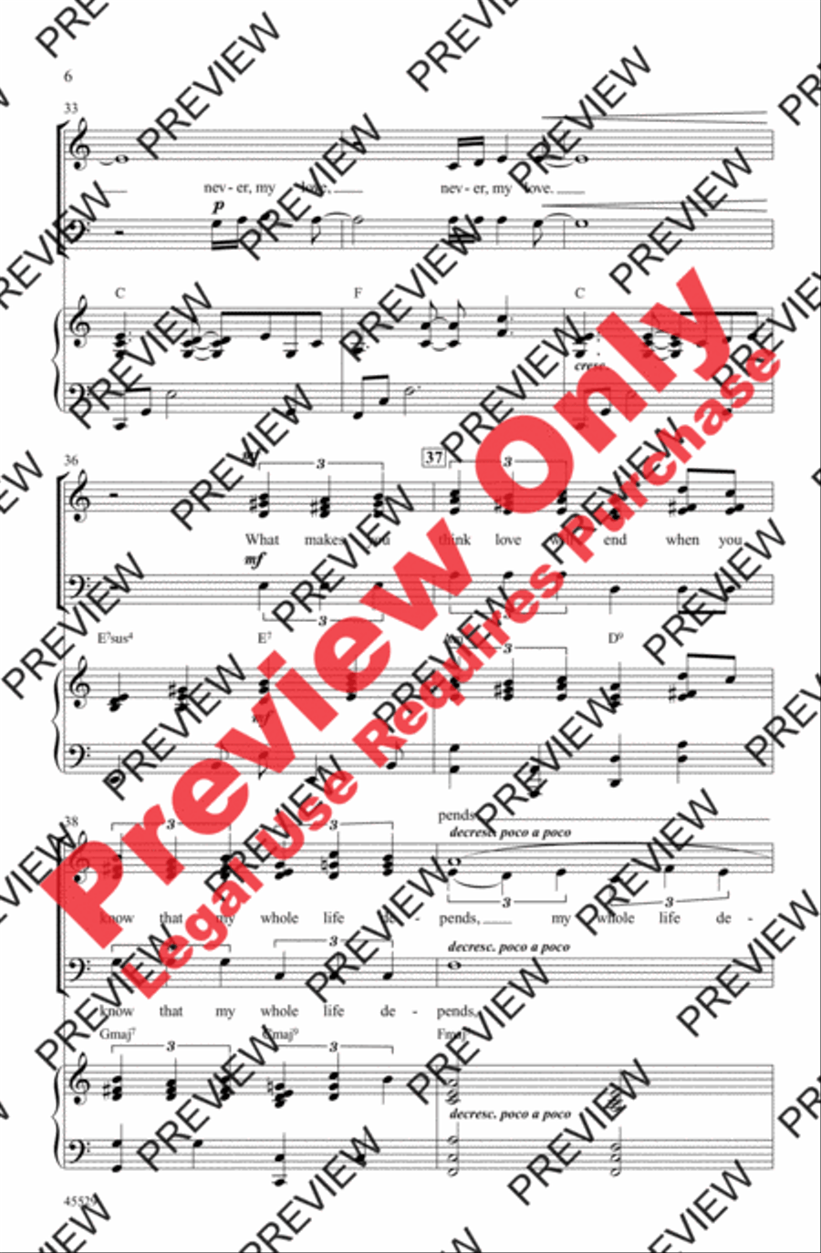 Never My Love Never My Love 3-Part scores gallery preview page 6