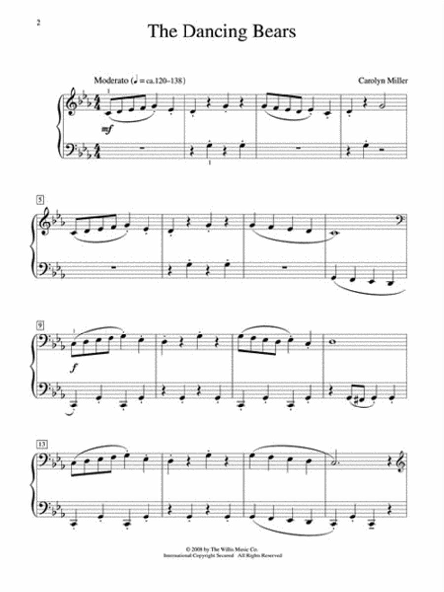 The Dancing Bears Easy Piano scores gallery preview page 2