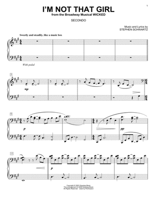 I'm Not That Girl (from Wicked) (arr. Carol Klose)