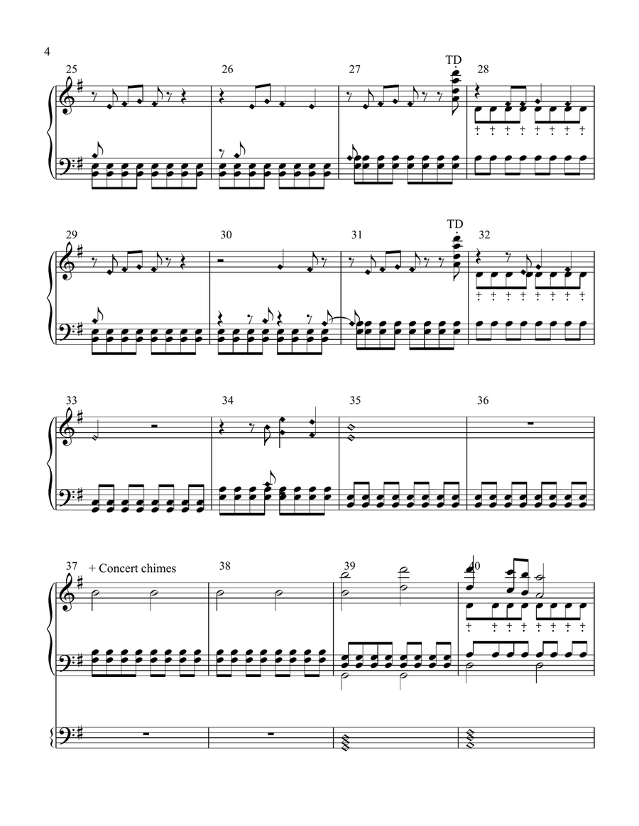 Major Tom (coming Home) Handbell Choir scores gallery preview page 4