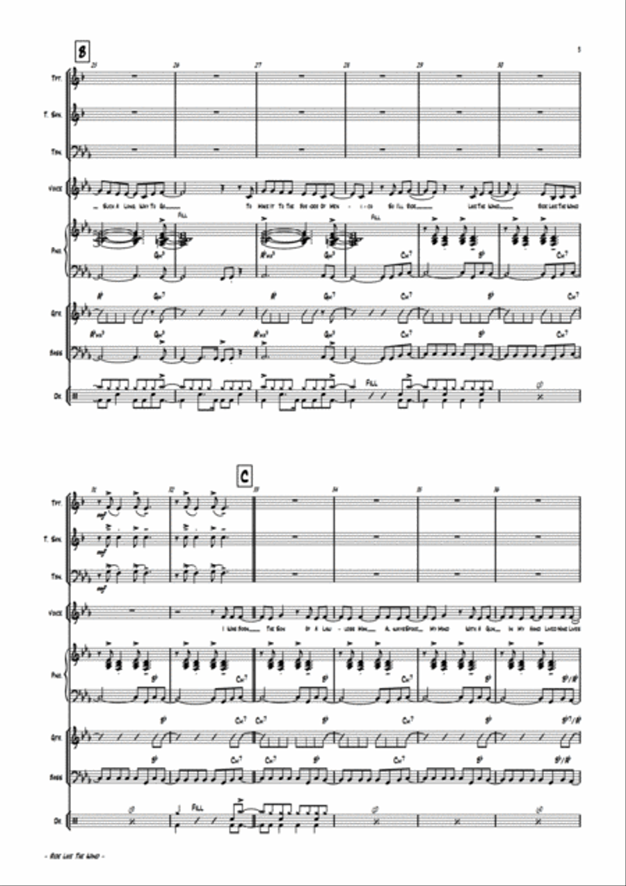 Ride Like The Wind Large Ensemble scores gallery preview page 6