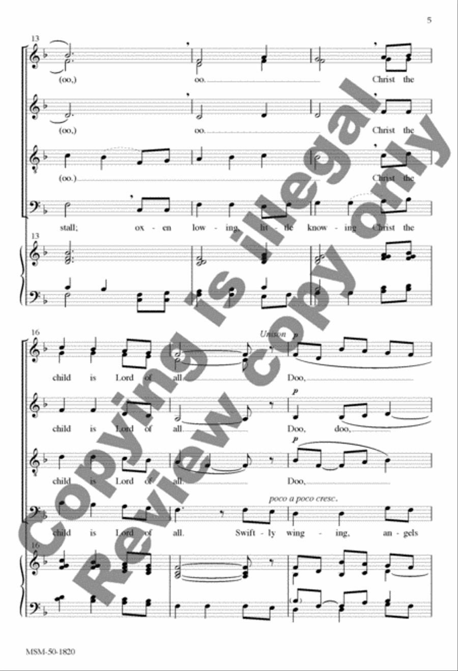Infant Holy, Infant Lowly Divisi scores gallery preview page 4