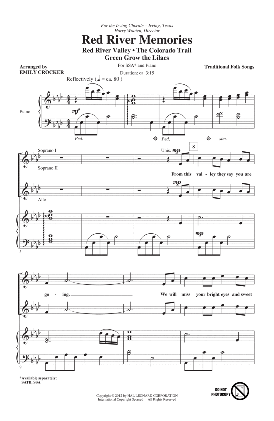 Red River Memories (Medley) SSA scores gallery preview page 1
