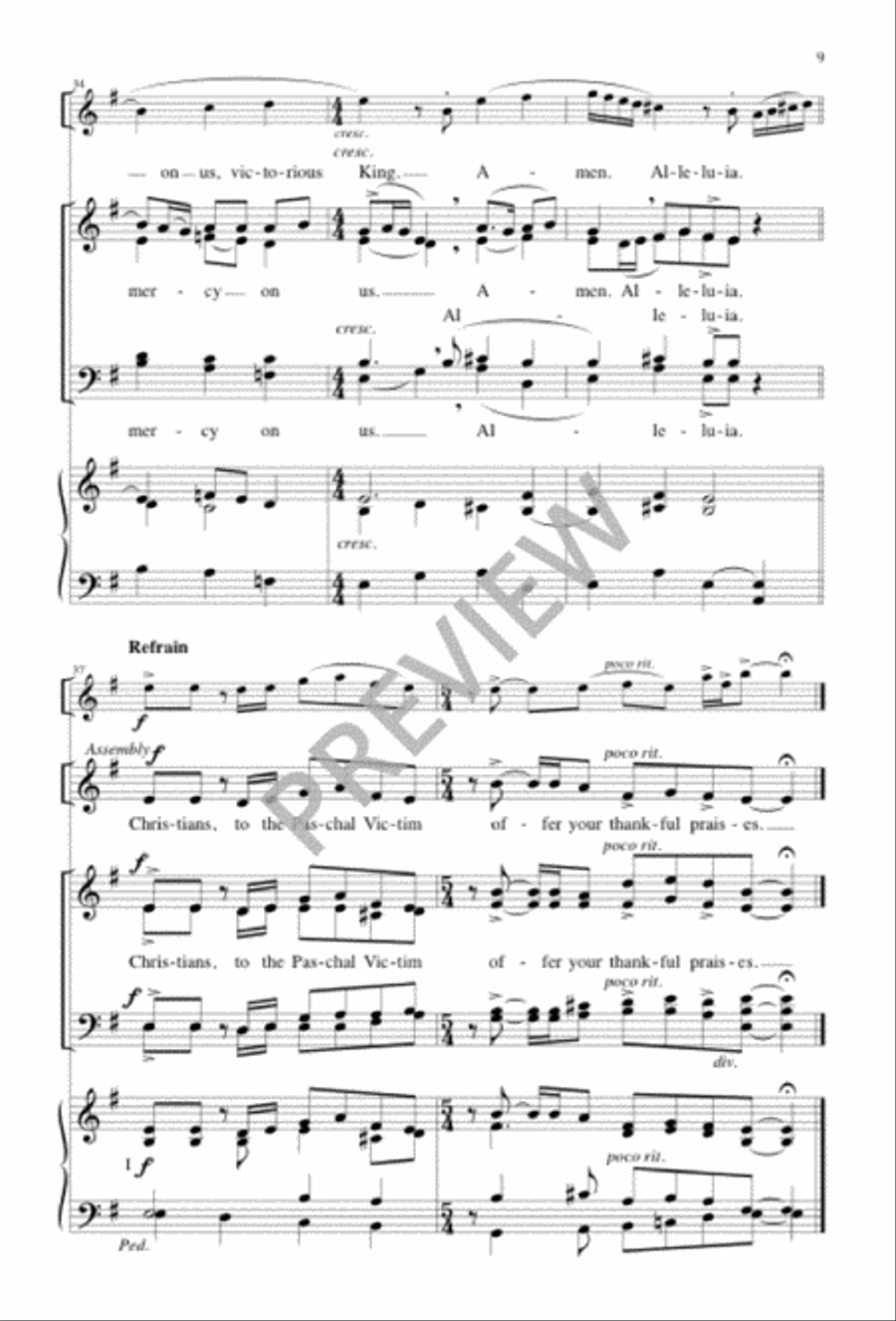 Easter Sequence 4-Part scores gallery preview page 9