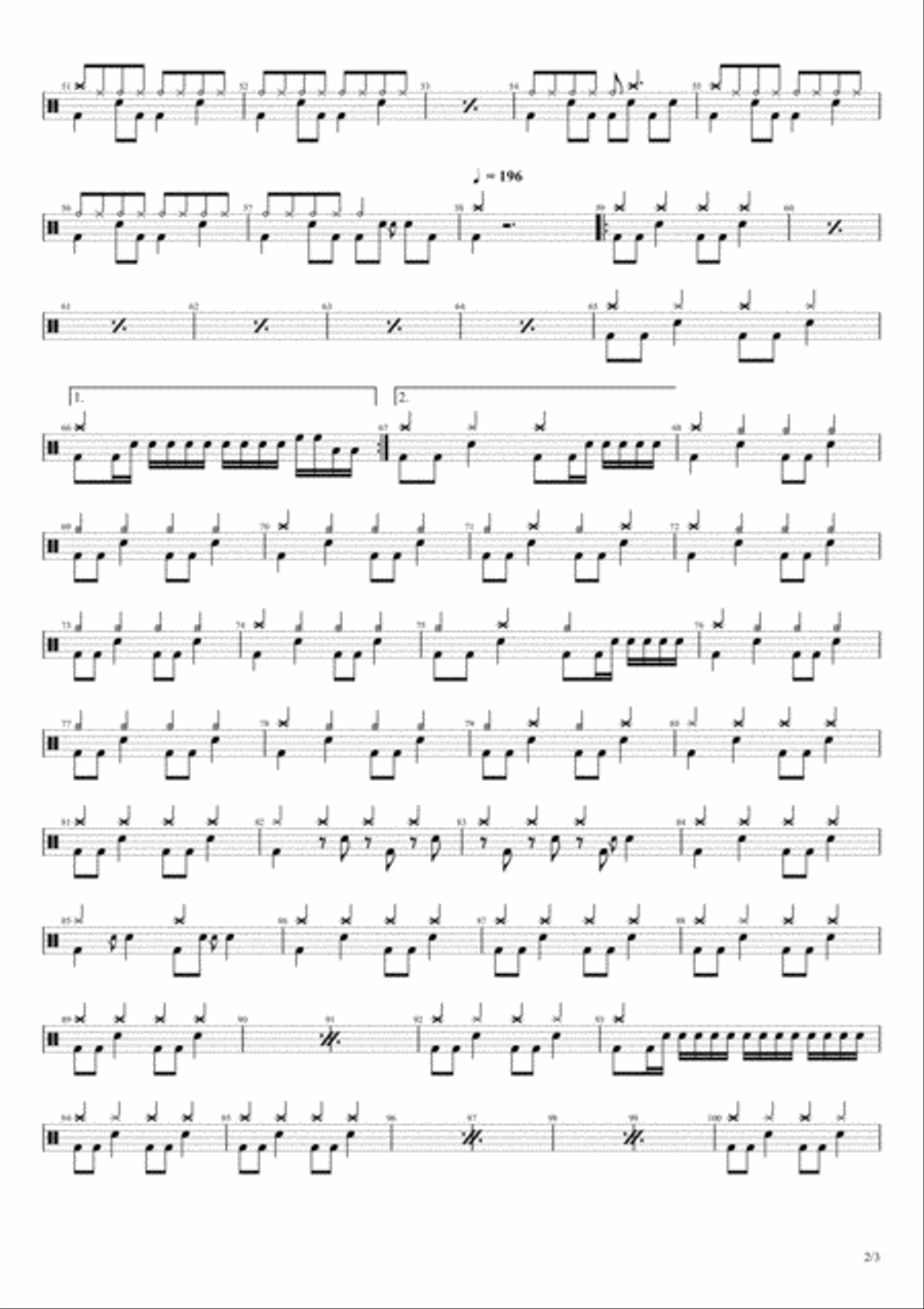 Prayer of the Refugee Drum Set scores gallery preview page 2