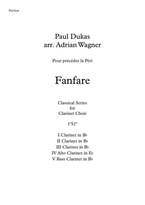 Fanfare Pour précéder la Péri (Clarinet Choir) arr. Adrian Wagner