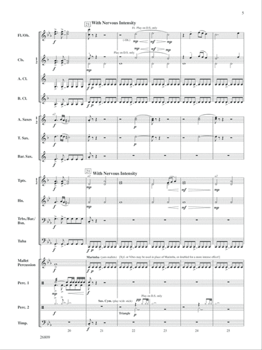 The Escape of the Shadow Men: Score Concert Band scores gallery preview page 5