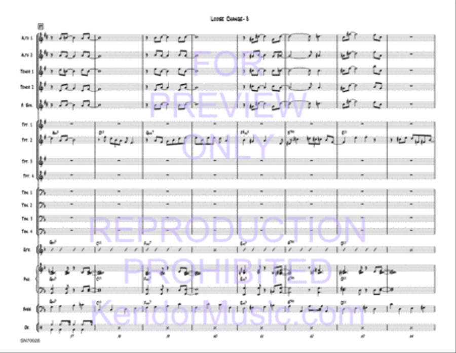 Loose Change Jazz Ensemble scores gallery preview page 9