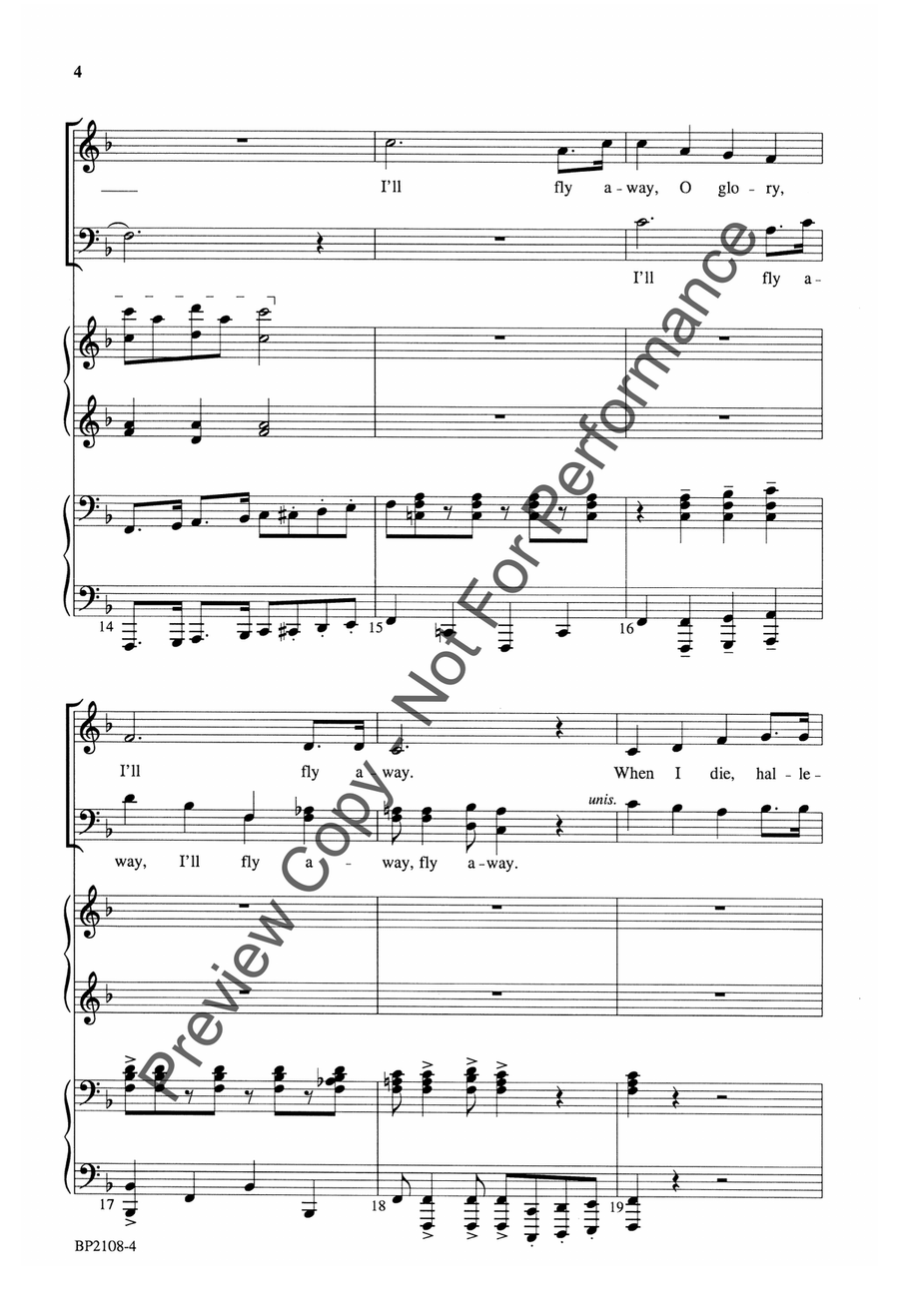 I'll Fly Away - SATB 4-Part scores gallery preview page 5