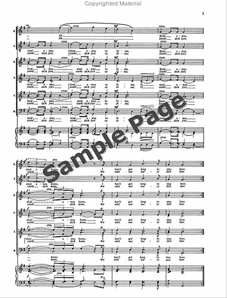 5 Negro Spirituals 5 Negro Spirituals SSAATTBB scores gallery preview page 6