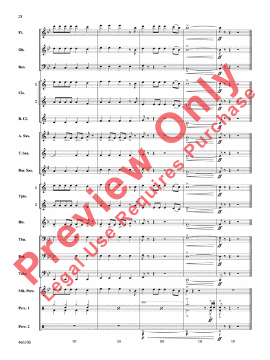 The LEGO Ninjago Movie: Selections from the Motion Picture Soundtrack Concert Band scores gallery preview page 29