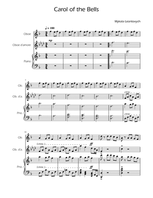 Carol of the Bells - Oboe Duet w/ Piano